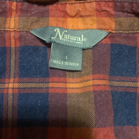 Bass Pro Shops Natural Reflections Acid Wash Plaid Long-Sleeve Shirt, Red Barn - Picture 5 of 7